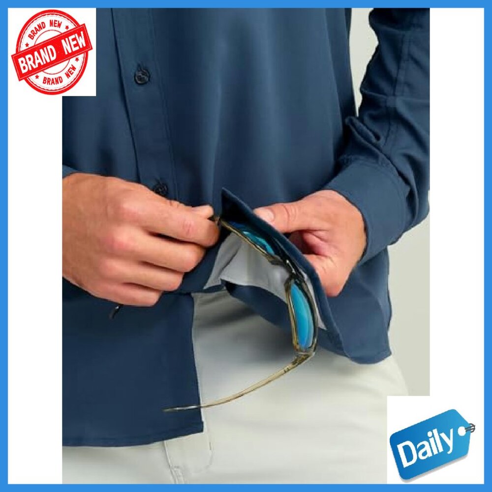 Men's Long Sleeve Button Down Performance Shirt 3… - image 5